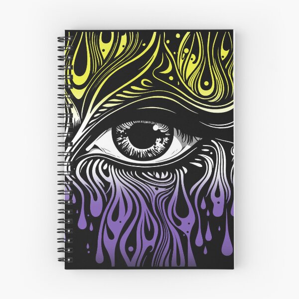 Item preview, Trippy Nonbinary Pride Flag Colored Eye, Enby Mystic Rave Design  designed and sold by Travelslightly.