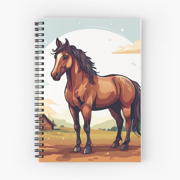 Aperçu de l'œuvre autocollant de cheval, t-shirt de cheval, t-shirt pour enfants, enfants, animal de ferme, cheval de filles, créée et vendue par Eandbeyond.