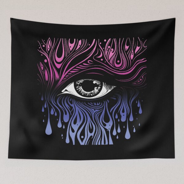 Item preview, Trippy Omnisexual Pride Flag Colored Eye, Omni Mystic Rave Design  designed and sold by Travelslightly.