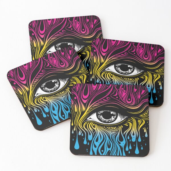 Item preview, Trippy Pansexual Pride Flag Colored Eye, Pan Mystic Rave Design  designed and sold by Travelslightly.