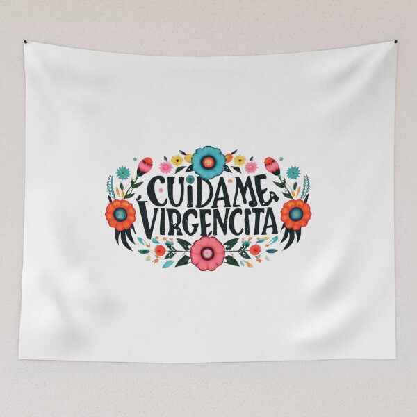 Item preview, Cuidame Virgencita Flowers Design designed and sold by FreeSoulLab.
