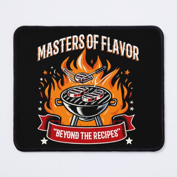Item preview, Grill illustration with two sizzling steaks designed and sold by Mahilis.
