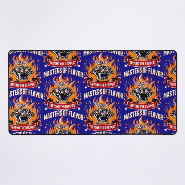 Item preview, Grill illustration with two sizzling steaks designed and sold by Mahilis.