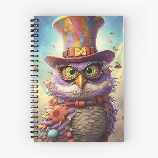 Item preview, Colourful Owl with a Dapper Hat designed and sold by Sillytoe.