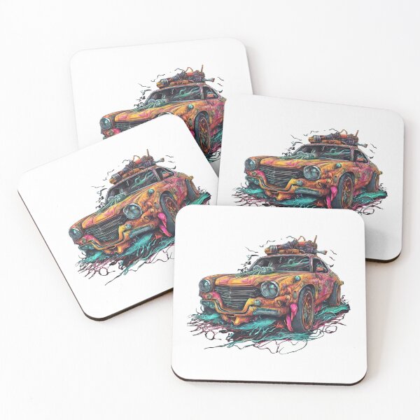 Item preview, Psychedelic Art Car | Colorful Retro Design | Artistic Automotive Art designed and sold by Epic--Art.