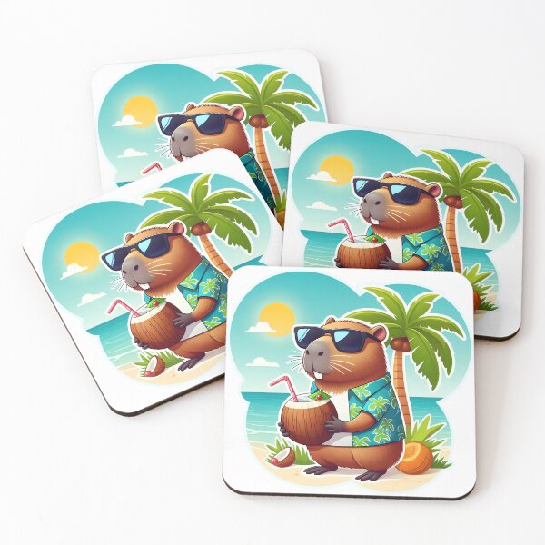 Item preview, capybara onthe beach designed and sold by aliraweb.