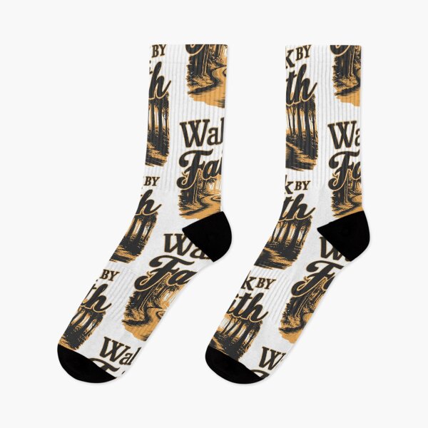 Item preview, Retro Forest Path Illustration - "Walk by Faith" Men's Christian Art Design by #HahaHandlesHub designed and sold by HahaHandlesHub.