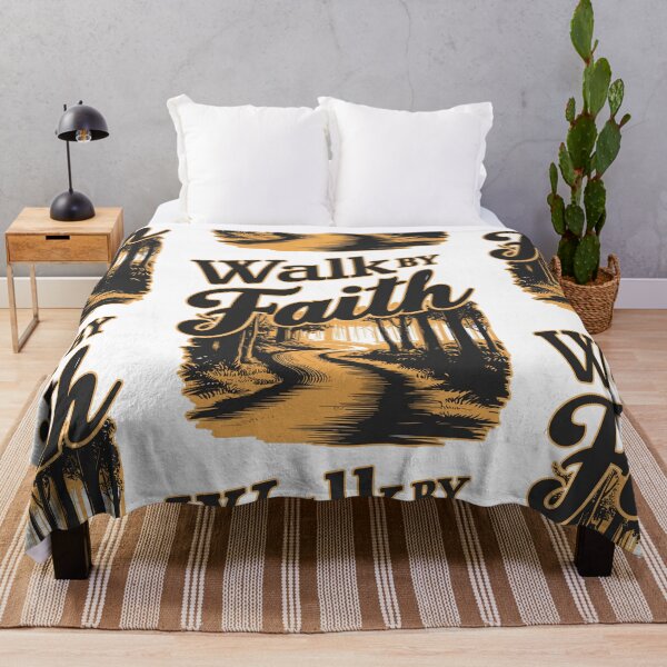 Item preview, Retro Forest Path Illustration - "Walk by Faith" Men's Christian Art Design by #HahaHandlesHub designed and sold by HahaHandlesHub.