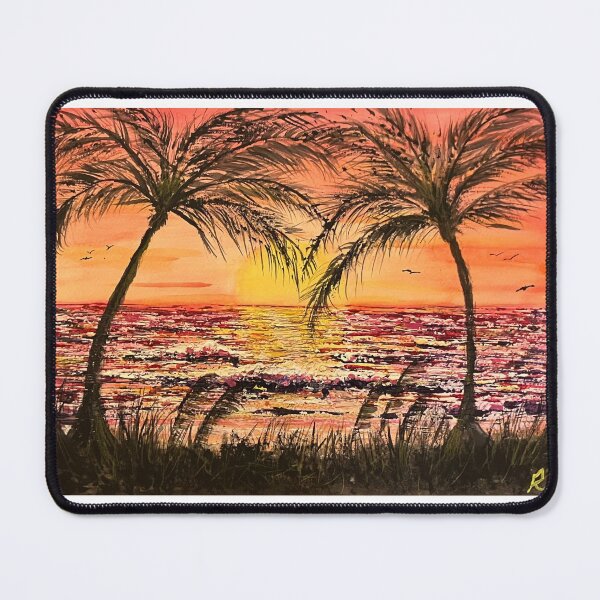 Item preview, “palmiers au coucher du soleil” designed and sold by TheDapperZombie.