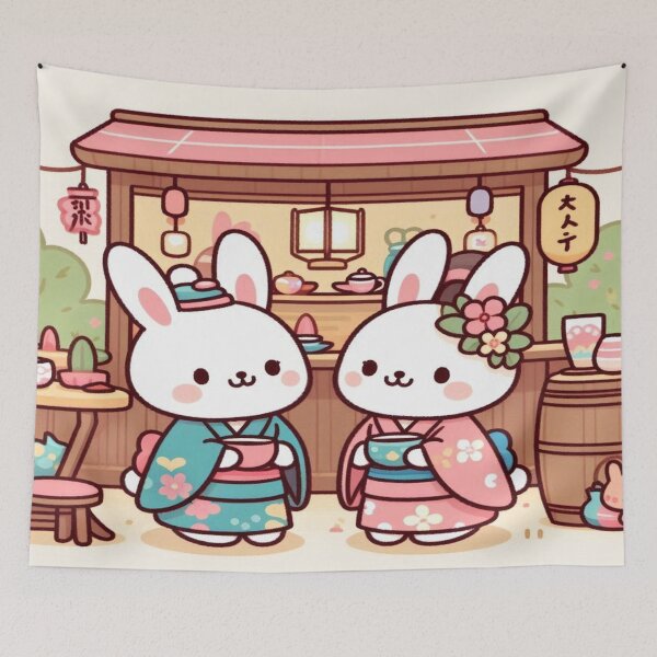 Item preview, Bunny Rabbit Tea Party 3  designed and sold by ClearNight.
