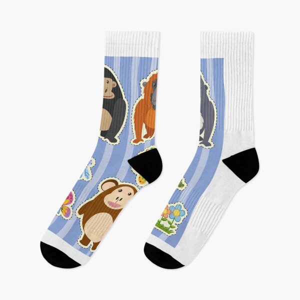 Item preview, Monkey Mischief: Sticker Design with Different Types of Monkeys" designed and sold by hjian8219.