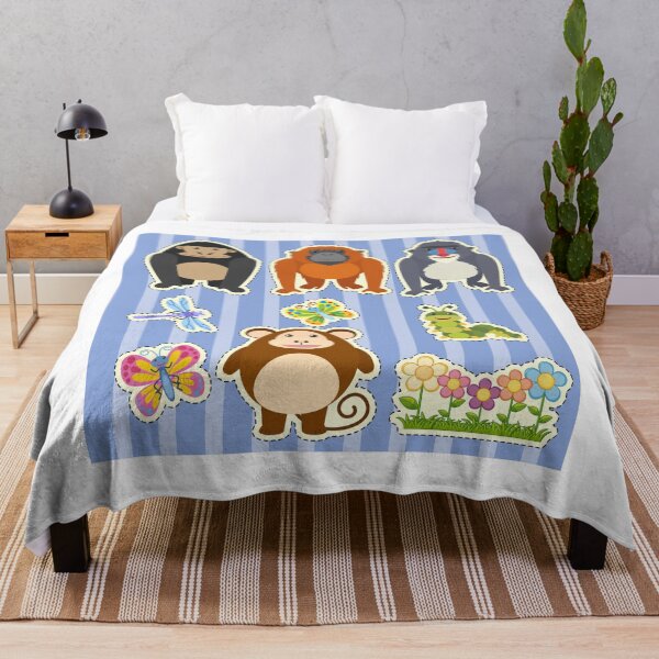 Item preview, Monkey Mischief: Sticker Design with Different Types of Monkeys" designed and sold by hjian8219.