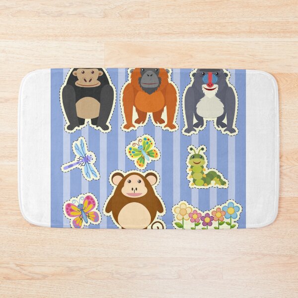 Item preview, Monkey Mischief: Sticker Design with Different Types of Monkeys" designed and sold by hjian8219.