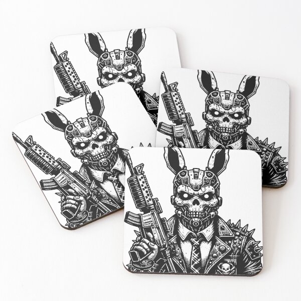 Item preview, Warcore Punkrock Goth Killer Cyborg Rabbit Weirdcore designed and sold by dreamsagellc.