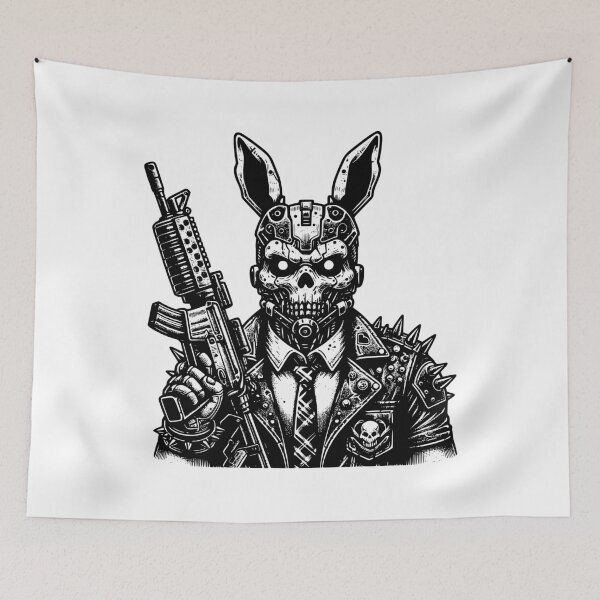 Item preview, Warcore Punkrock Goth Killer Cyborg Rabbit Weirdcore designed and sold by dreamsagellc.