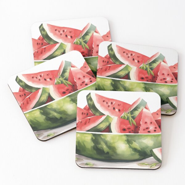 Item preview, Double Exposure White Background watermelon illustration designed and sold by Roxane Bay.