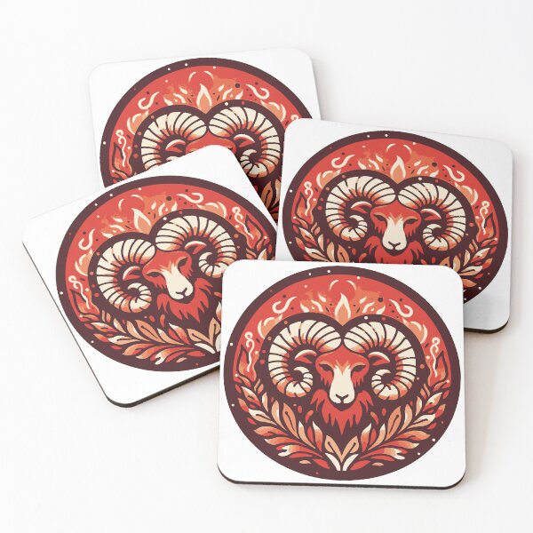 Item preview, Aries Zodiac Circular Design - Flat Style designed and sold by AstroJosh.