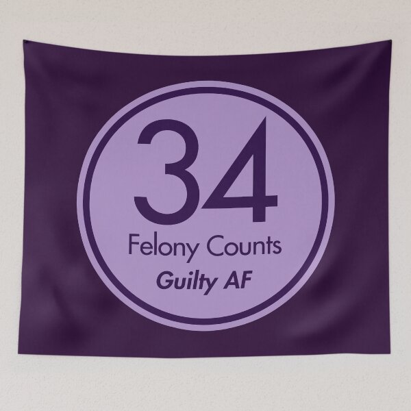 Item preview, Copy of tRump Guilty - 34 felony counts - Guilty AF (Hot Pink) designed and sold by Thelittlelord.