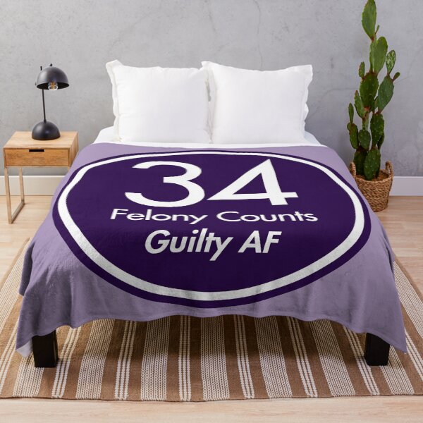 Item preview, tRump Guilty - 34 felony counts - Guilty AF (purple) designed and sold by Thelittlelord.
