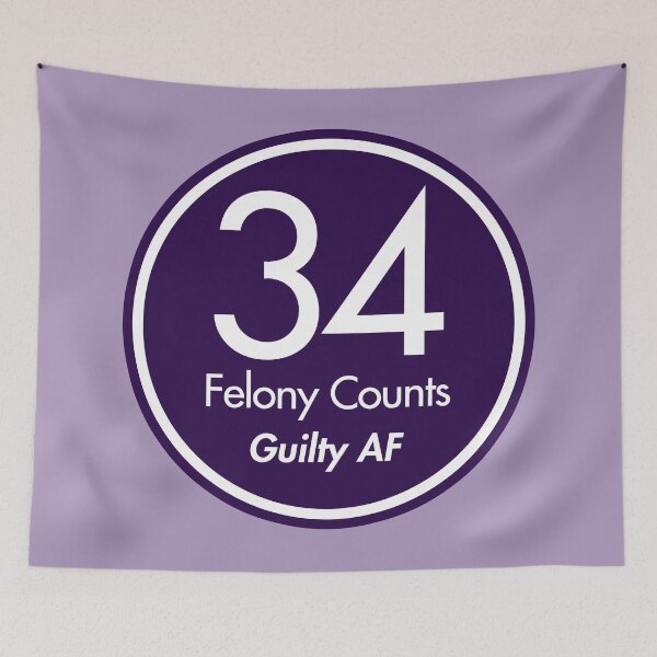 Item preview, tRump Guilty - 34 felony counts - Guilty AF (purple) designed and sold by Thelittlelord.