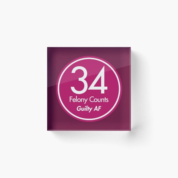 Item preview, tRump Guilty - 34 felony counts - Guilty AF (berry) designed and sold by Thelittlelord.