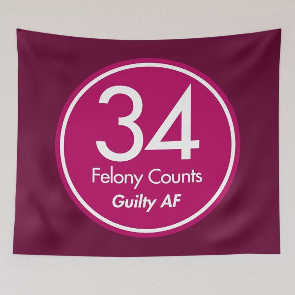 Item preview, tRump Guilty - 34 felony counts - Guilty AF (berry) designed and sold by Thelittlelord.