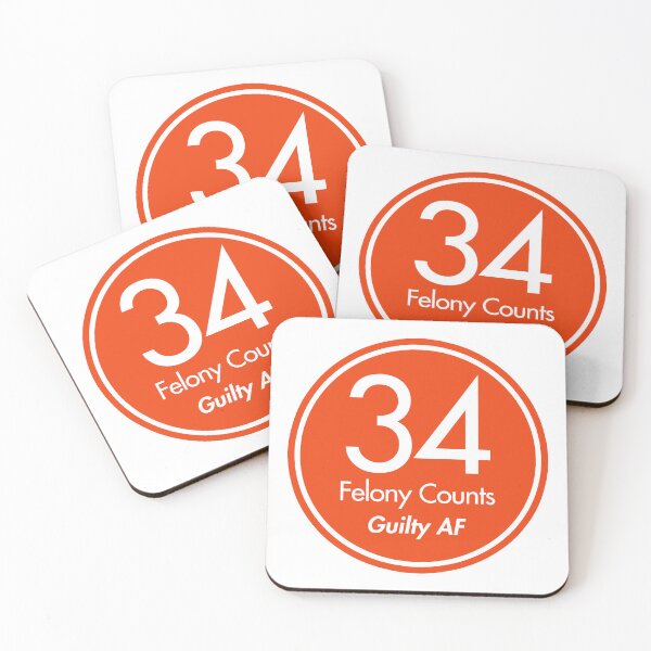 Item preview, tRump Guilty - 34 felony counts - Guilty AF (prison orange) designed and sold by Thelittlelord.