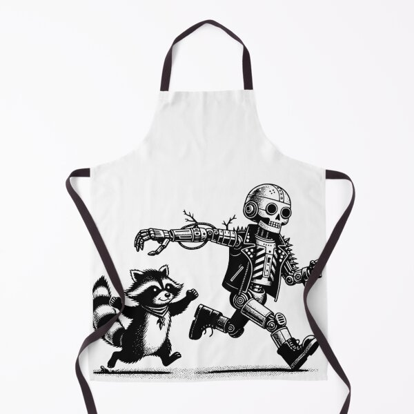 Item preview, Weirdcore Punkrock Goth Raccoon Chasing Robot designed and sold by dreamsagellc.