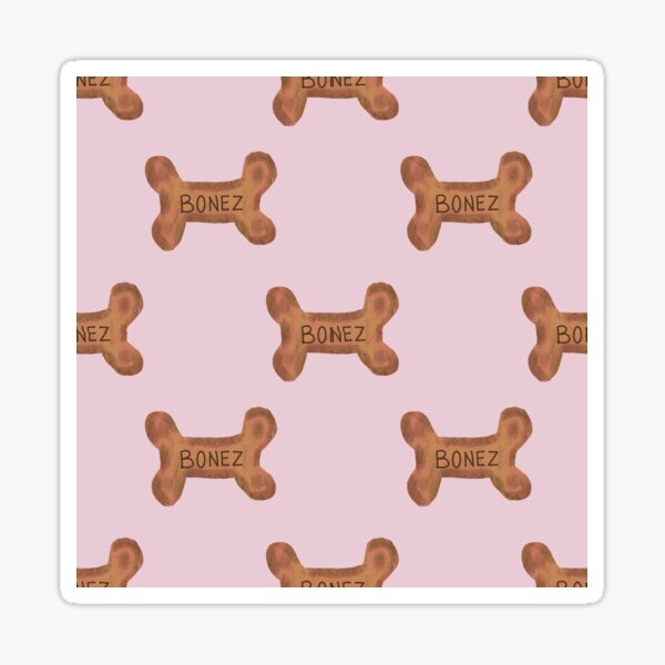 Pink Dog Bones Sticker