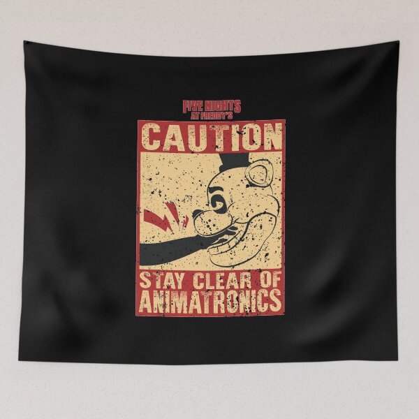Item preview, FIVE NIGHTS AT FREDDYS (FNAF): STAY CLEAR OF ANIMATRONICS (GRUNGE STYLE) designed and sold by FunGangStore.