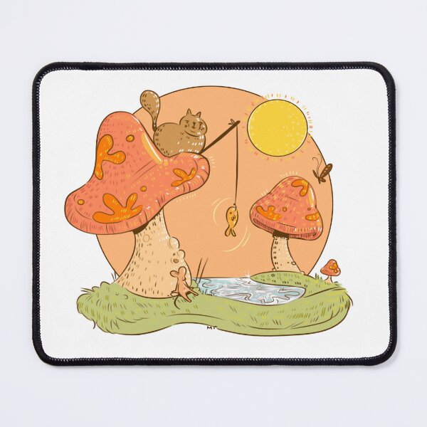 Item preview, Peaceful Mushroom-land Scene designed and sold by HuckleberryMags.