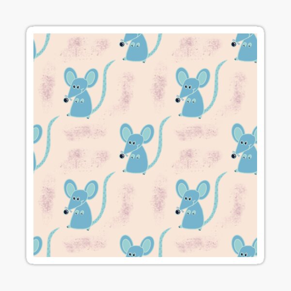 Blue Mouse Sticker