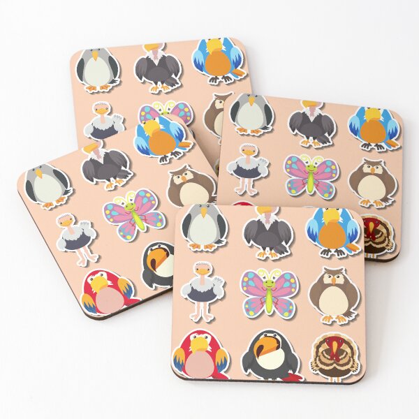 Item preview, "Feathered Friends: Sticker Design with Different Kinds of Birds" designed and sold by hjian8219.