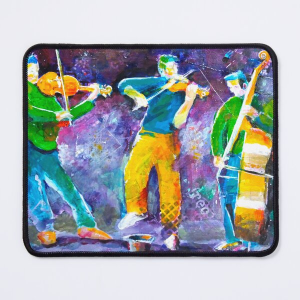 Item preview, Three busking musicians designed and sold by Ivan Smith.