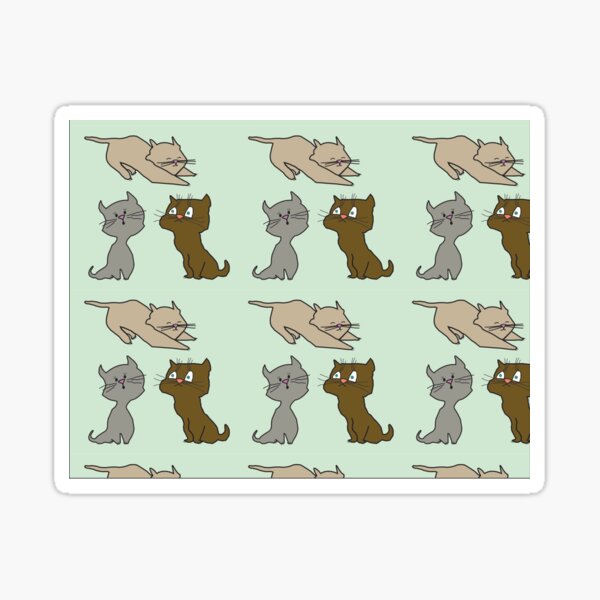Comic Cats Pattern Sticker