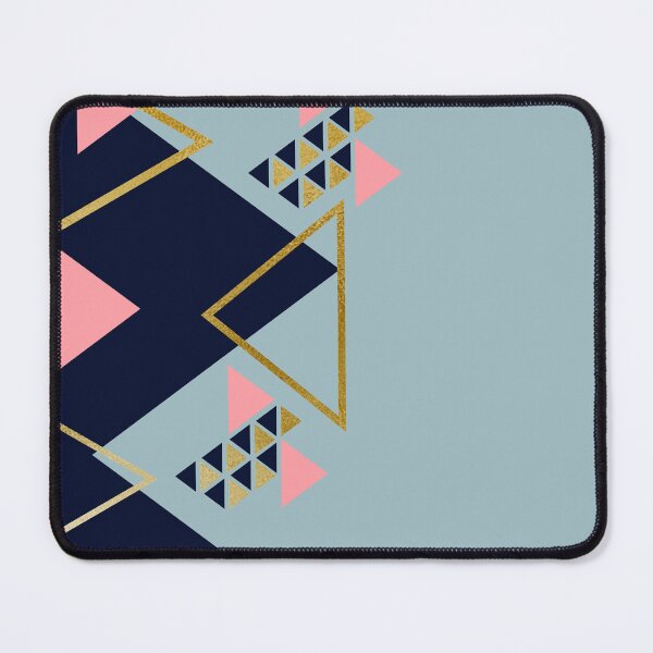 Item preview, Modern Geometric Art Print - Navy, Pink, and Gold Abstract Design designed and sold by Mrsmauve.