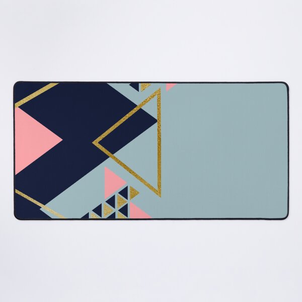 Item preview, Modern Geometric Art Print - Navy, Pink, and Gold Abstract Design designed and sold by Mrsmauve.