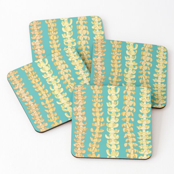 Item preview, Lots of Flower Lei on tropical blue designed and sold by Linda Maliuana.