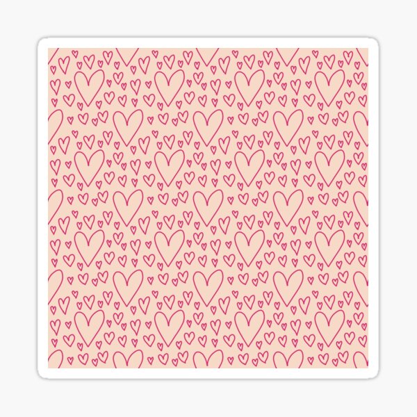 Multi Heart Pattern Sticker