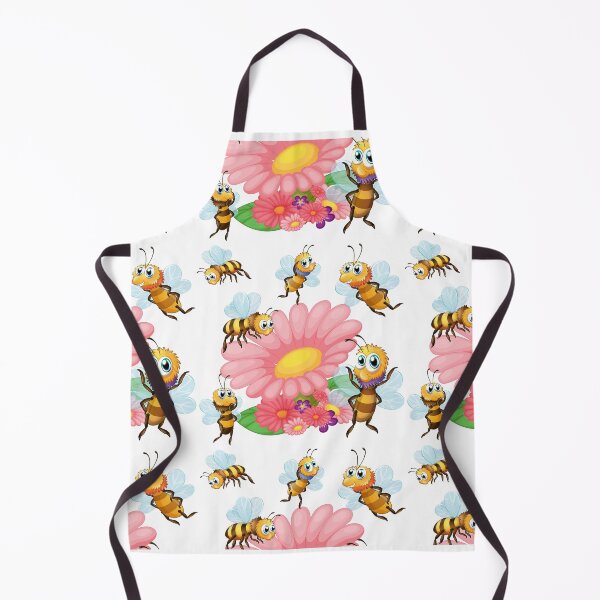 Item preview, "Buzzing Blossoms: Seamless Bees Flying Around Flowers" designed and sold by hjian8219.
