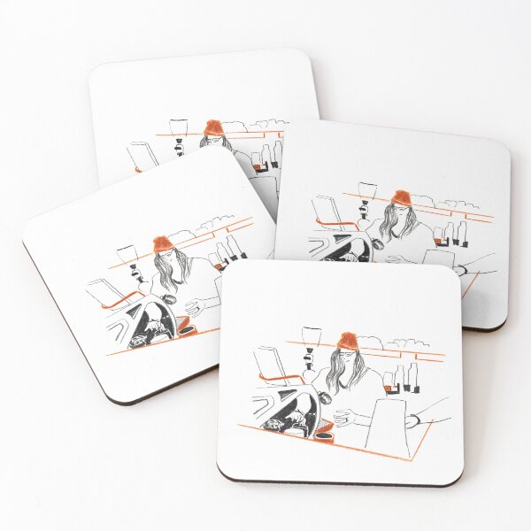 Item preview, woman making coffee designed and sold by minigold.