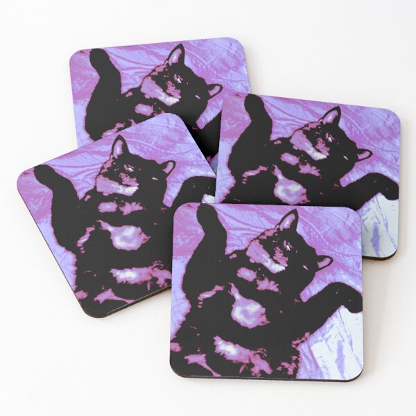Item preview, Tortie Cat Flippy Lavender Pop Art Silly Kitty Party designed and sold by kattakitty.