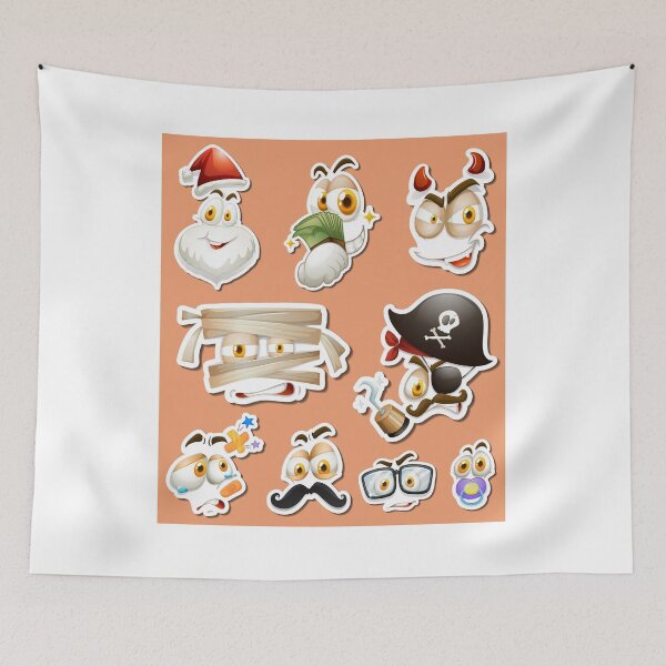 Item preview, Character Parade: Sticker Design with a Variety of Characters" designed and sold by hjian8219.