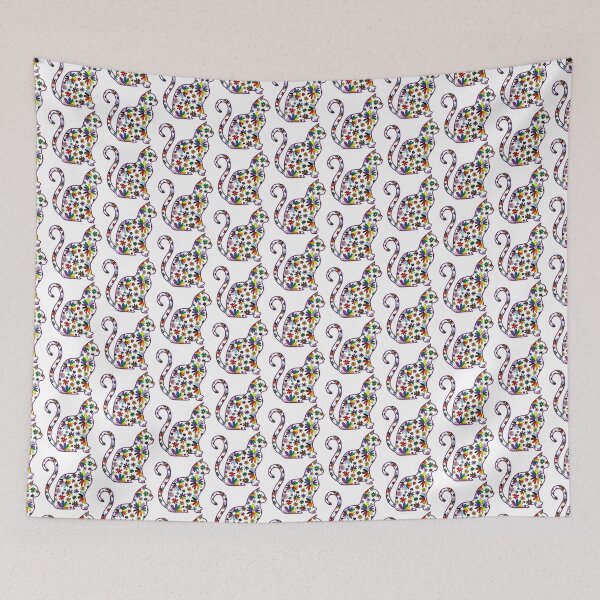 Item preview, Flower cat LGBTQ+ Rainbow Progress Pride Flag designed and sold by JoyfulJen.