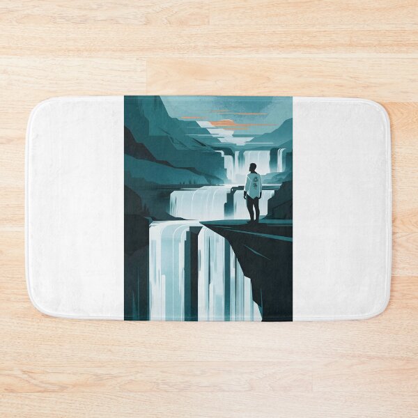 Item preview, An Adventurer Approaches the Edge of a Waterfall designed and sold by Idea-Artwork.