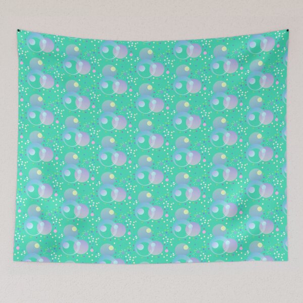 Item preview, Turquoise dots circle | green blue artsy pattern designed and sold by lausn.