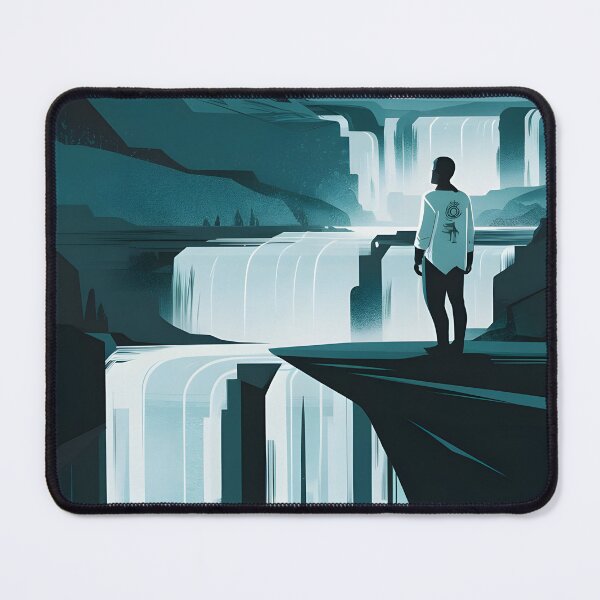 Item preview, An Adventurer Approaches the Edge of a Waterfall designed and sold by Idea-Artwork.