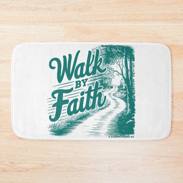 Item preview, Vintage Forest Path Illustration "Walk by Faith" Men's Christian Art by #HahaHandlesHub designed and sold by HahaHandlesHub.