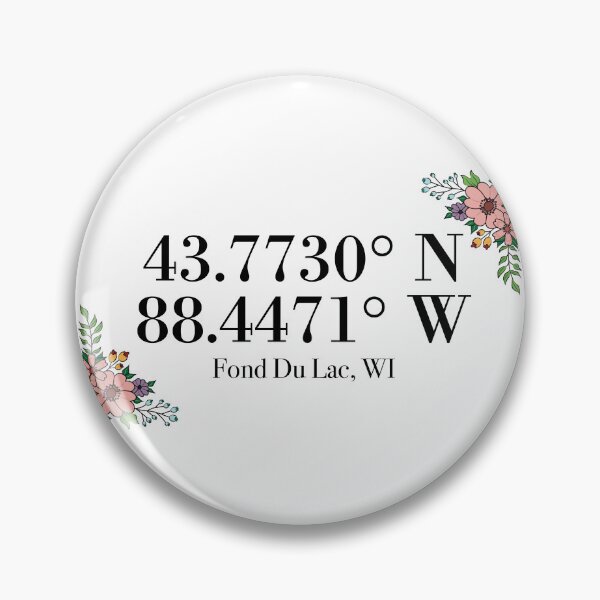 Item preview, Fond Du Lac, WI Coordinates designed and sold by mynameisliana.