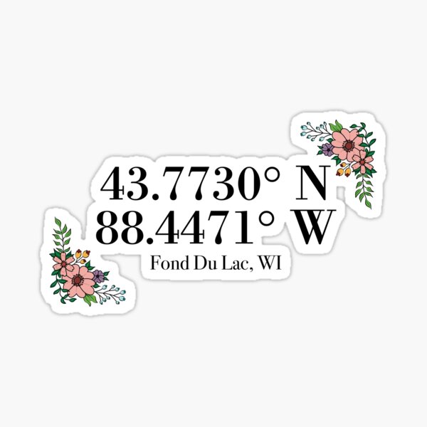 Item preview, Fond Du Lac, WI Coordinates designed and sold by mynameisliana.